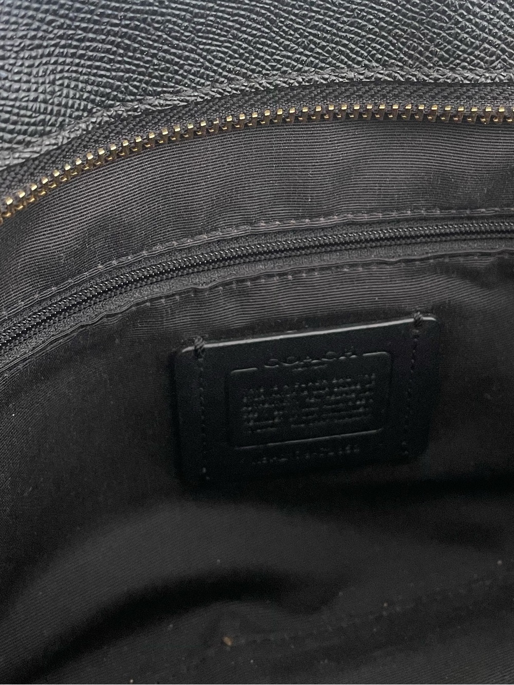 Coach Black Satchel with Gold Accents - Picture 5 of 7